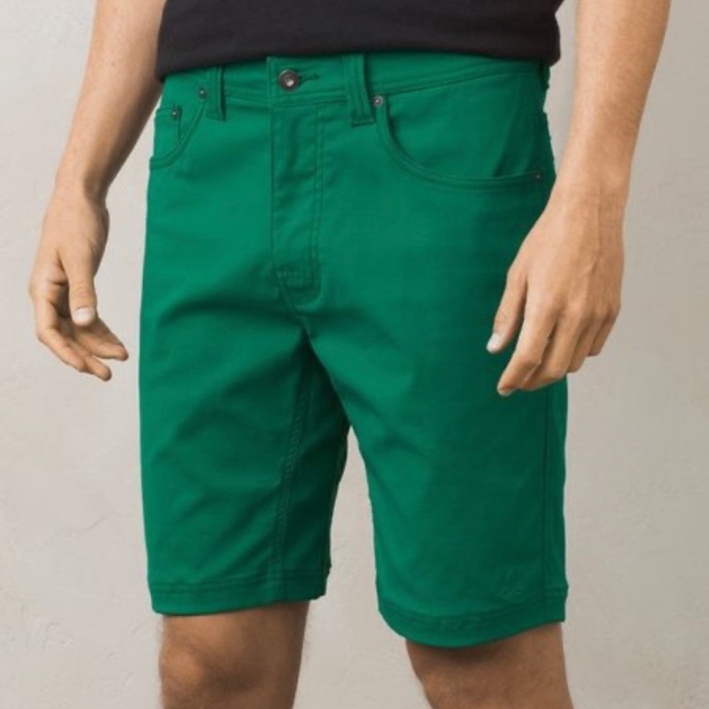 Prana Spruce Brion Shorts Stretch 28 waist 9” length Green